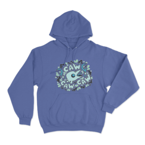 Caw Caw Caw Hoodie Blue