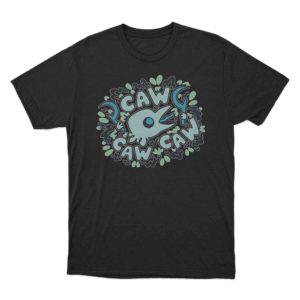 Caw Caw Caw T Shirt Black