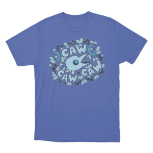 Caw Caw Caw T Shirt Blue